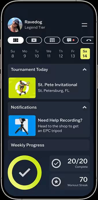 EPC notifications screen