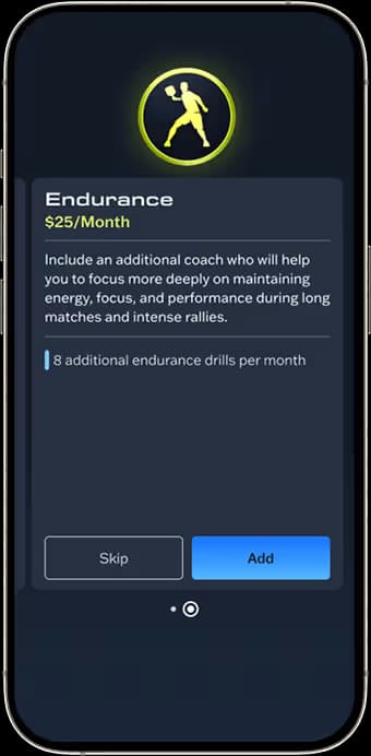 EPC personalized training plans screen