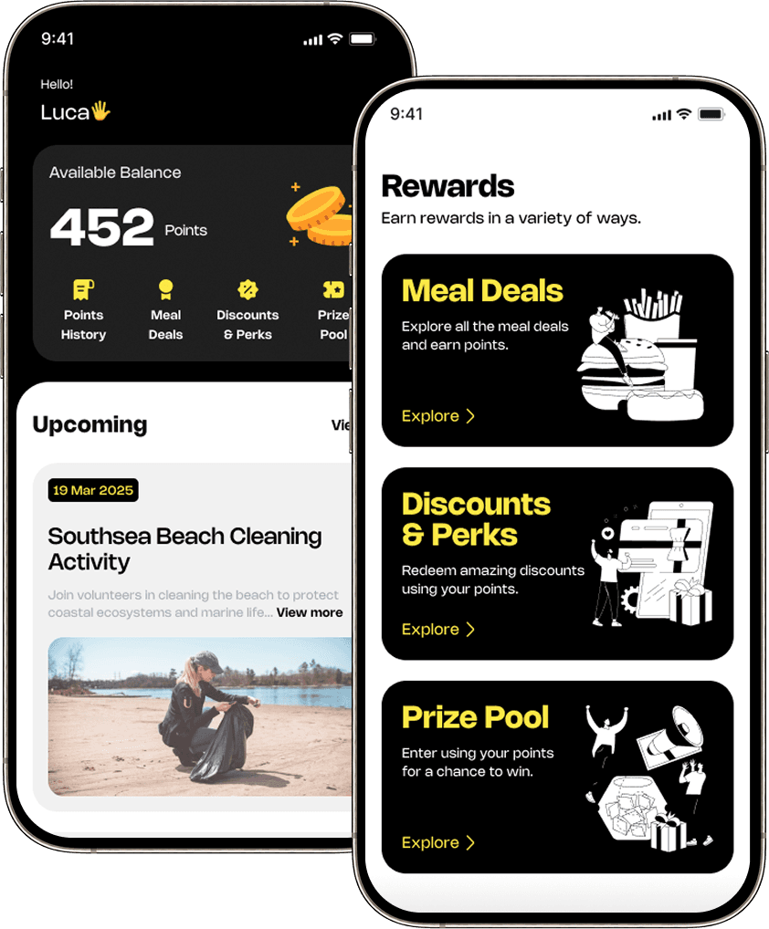 Local Linked mobile app showing local community content on a smartphone
