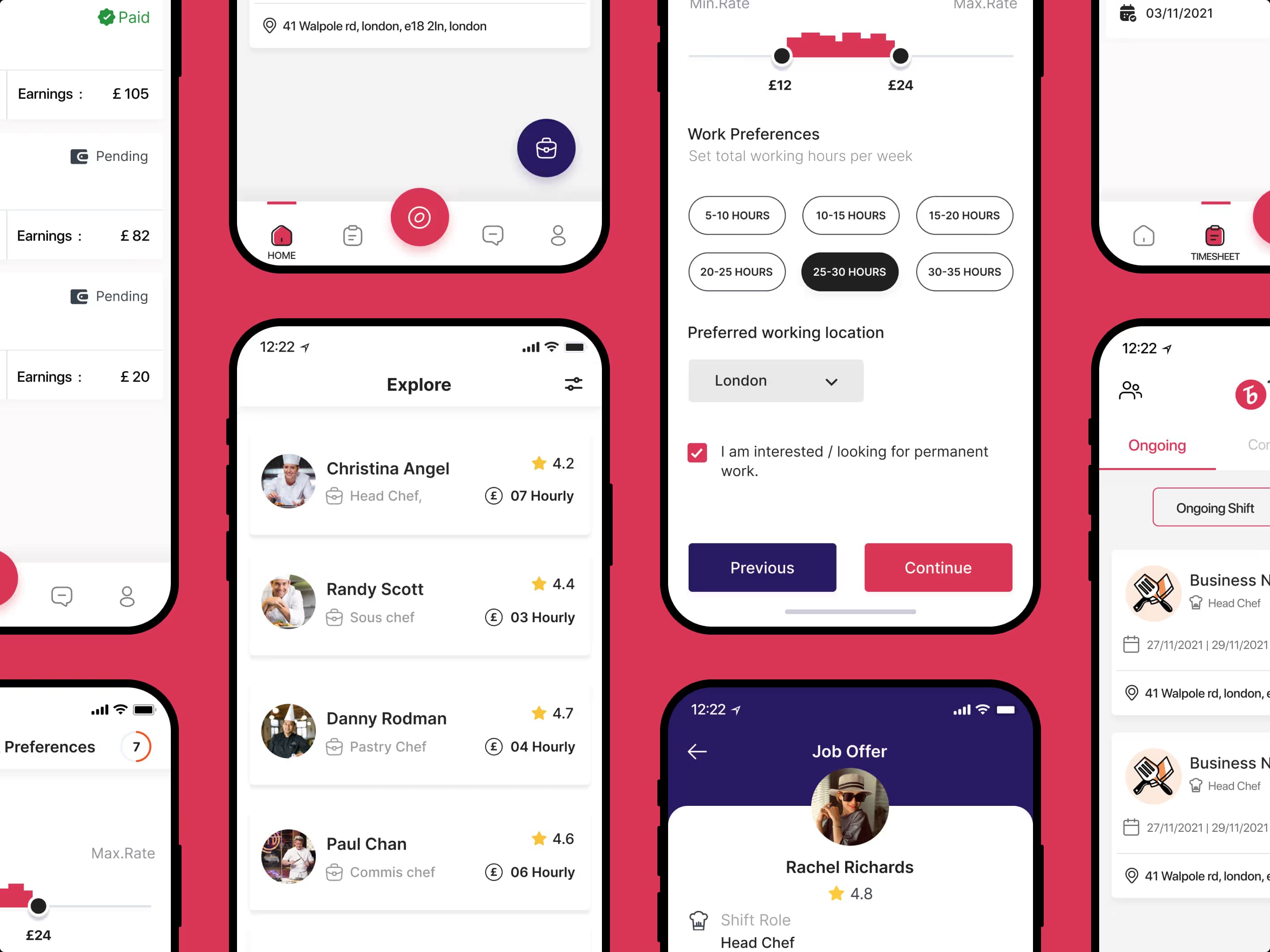 Chef recruitment app for finding hospitality professionals and creating staffing jobs